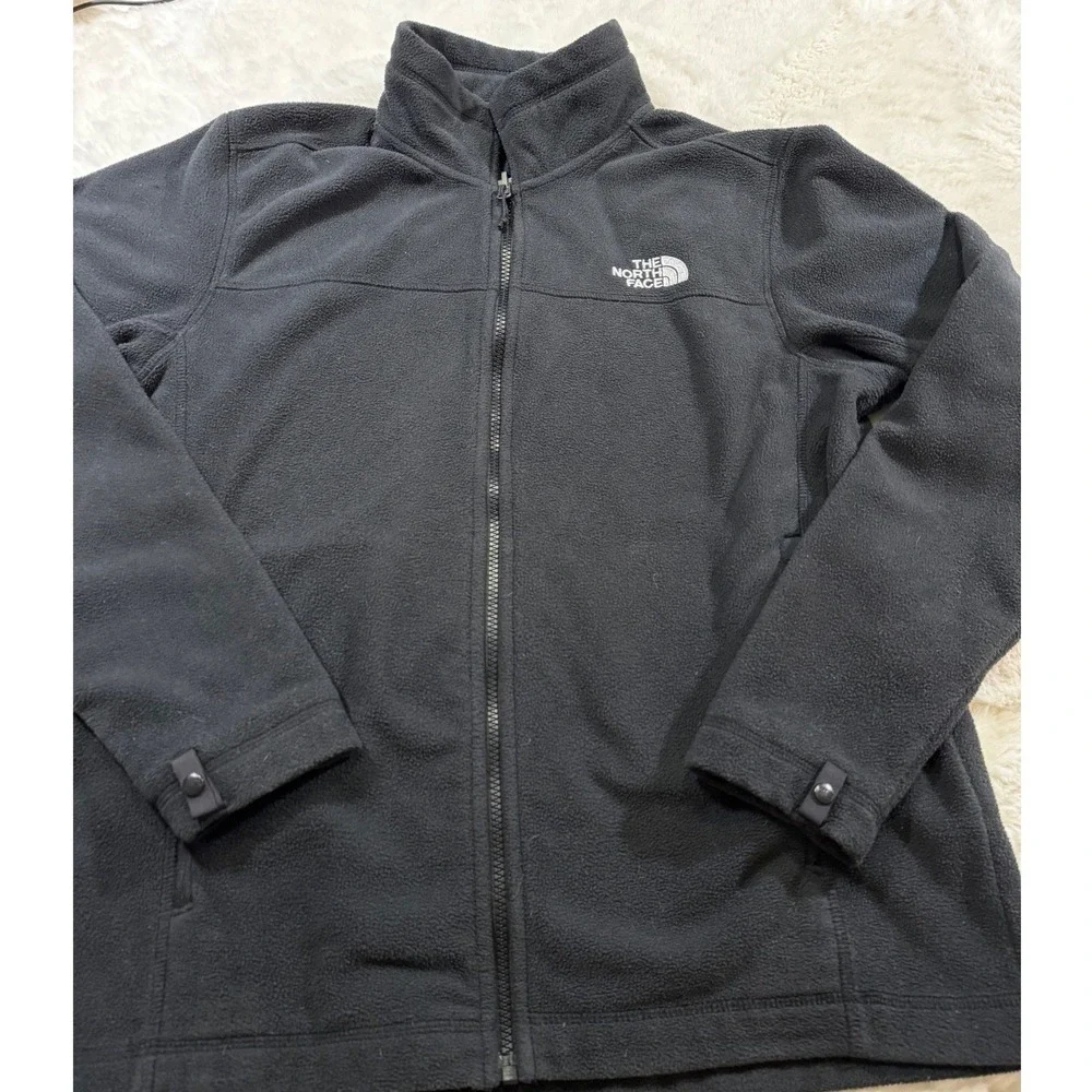 The North Face Fleece Jacket Black Full Zip Hiking Gorpcore Casual Athleisure M